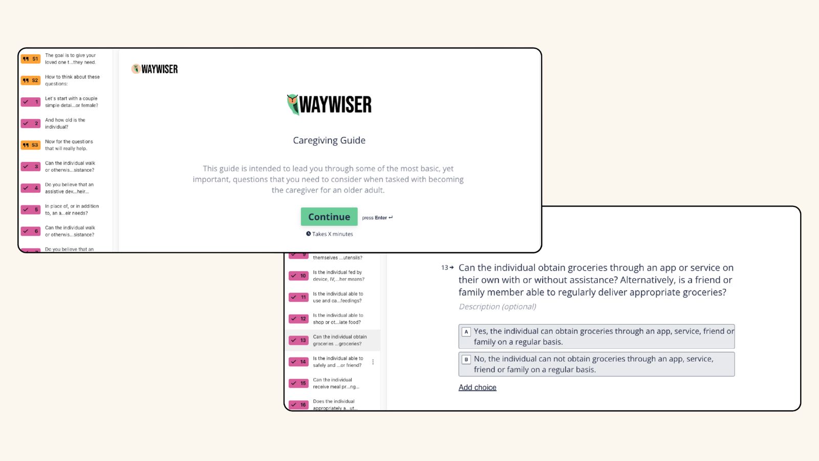 WayWiser Caregiving Guide Typeform